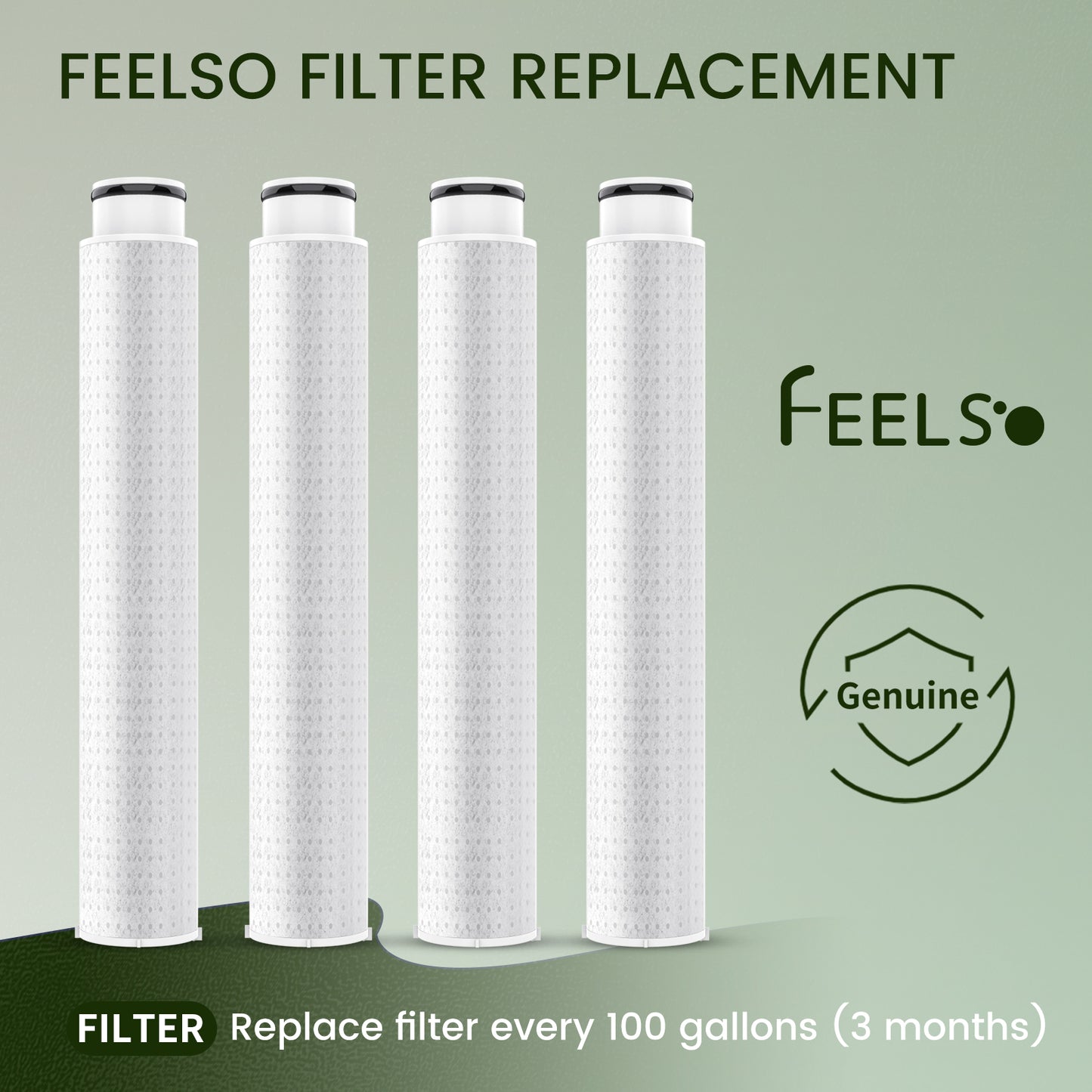 4 Pack Replacement Filters for Feelso Matte Black Bathroom Faucet